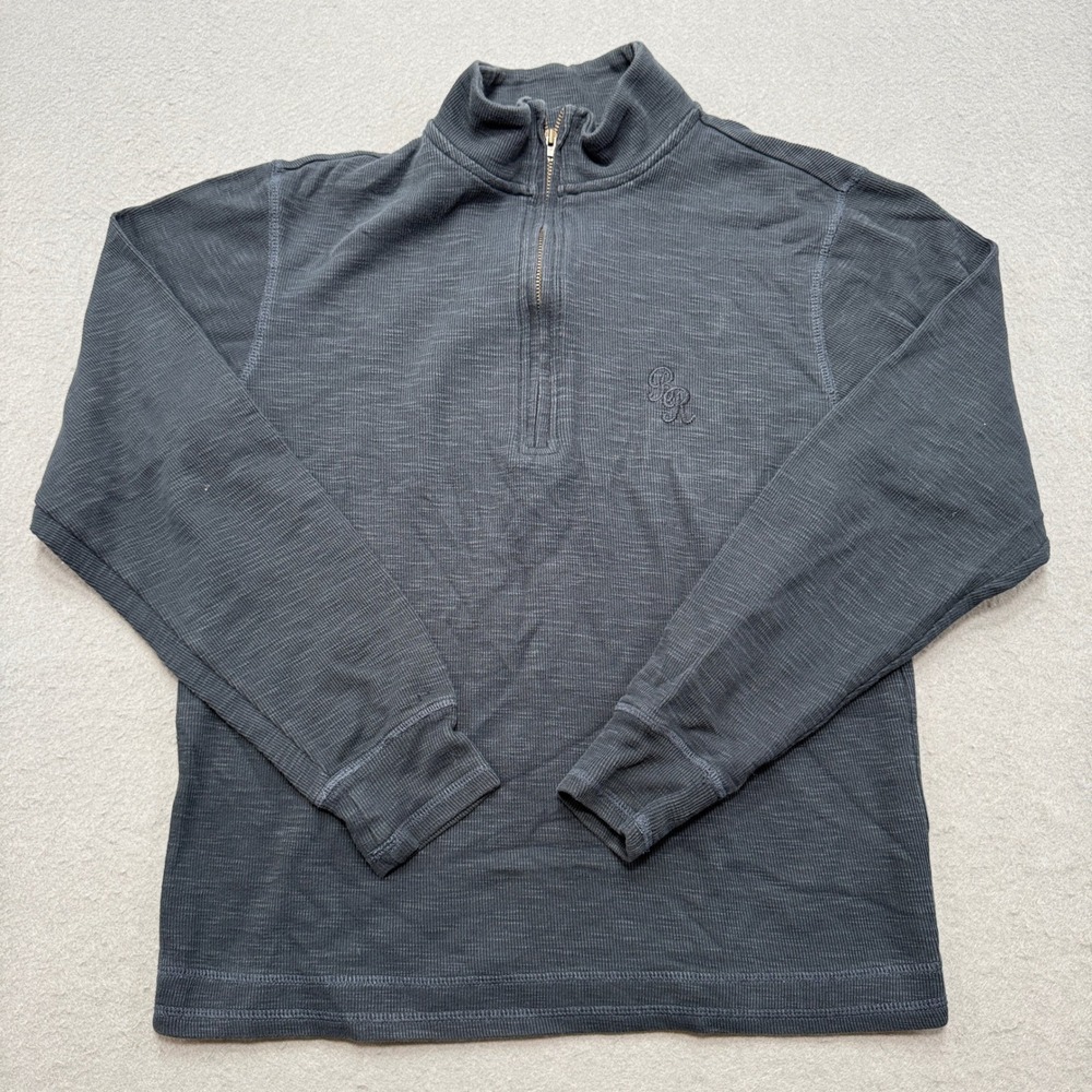 Banana Republic Sweater Men's Small Black Knitted Quarter Zip Pullover Mockneck